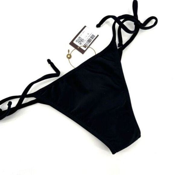 NWT Rio Del Sol Cheeky String Black Bikini Bottoms Size Large - Picture 3 of 7